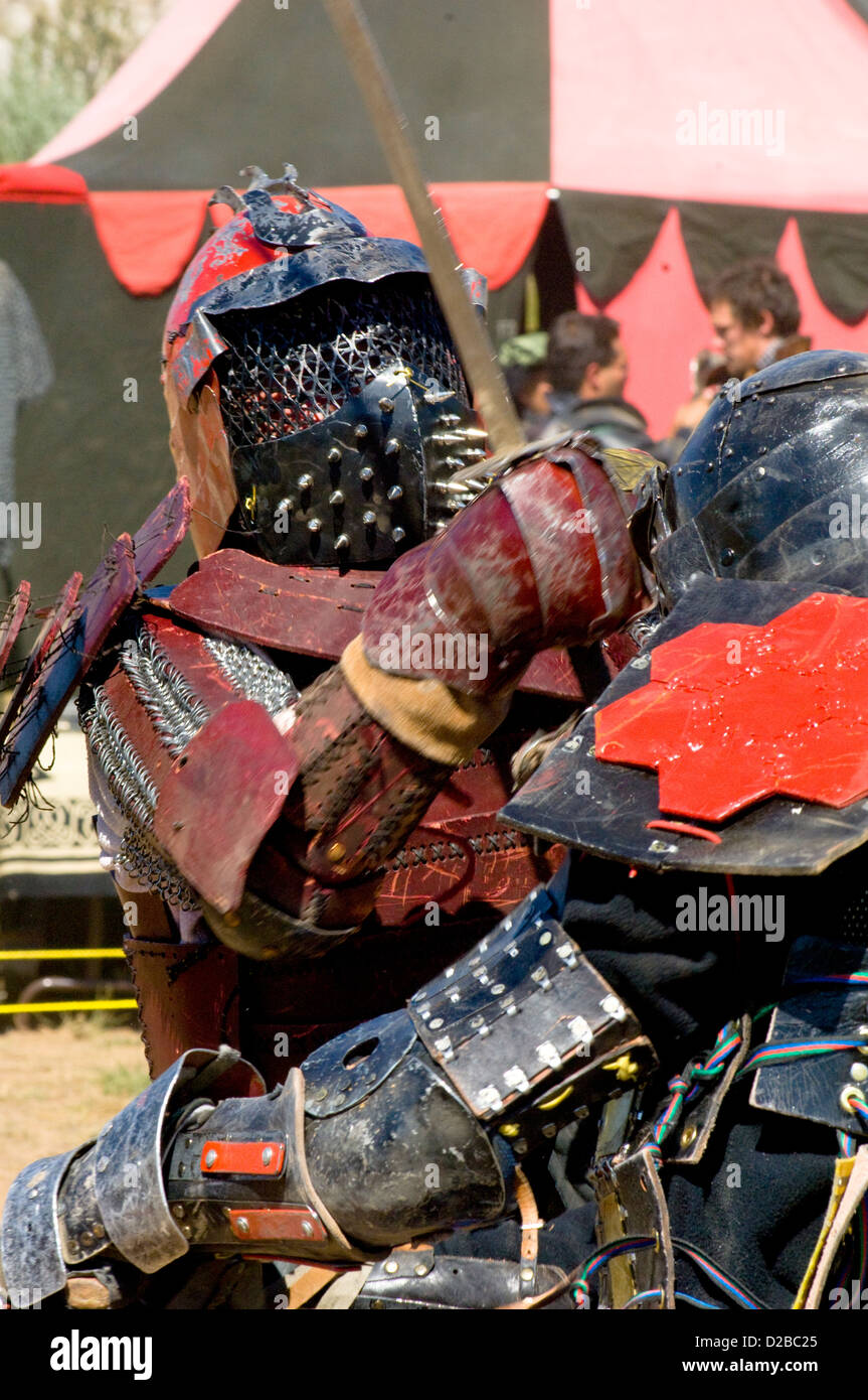 Mock Battle At The Santa Fe, New Mexico, Renaissance Fair Stock Photo