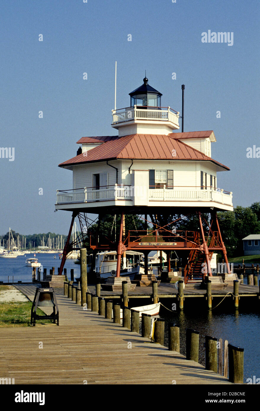 Maryland, Solomons Island. Drum Point Lighthouse Stock Photo Alamy
