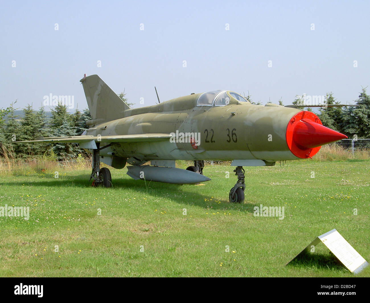 MiG-21 22+36 at museum Hermeskeil, Germany Stock Photo