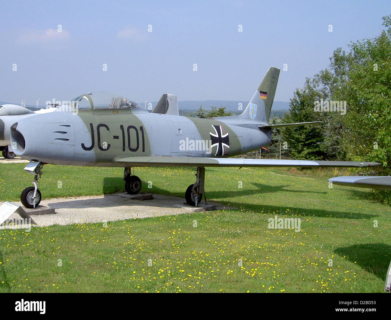 Luftwaffe Sabre JC-101 at museum Hermeskeil, Germany Stock Photo