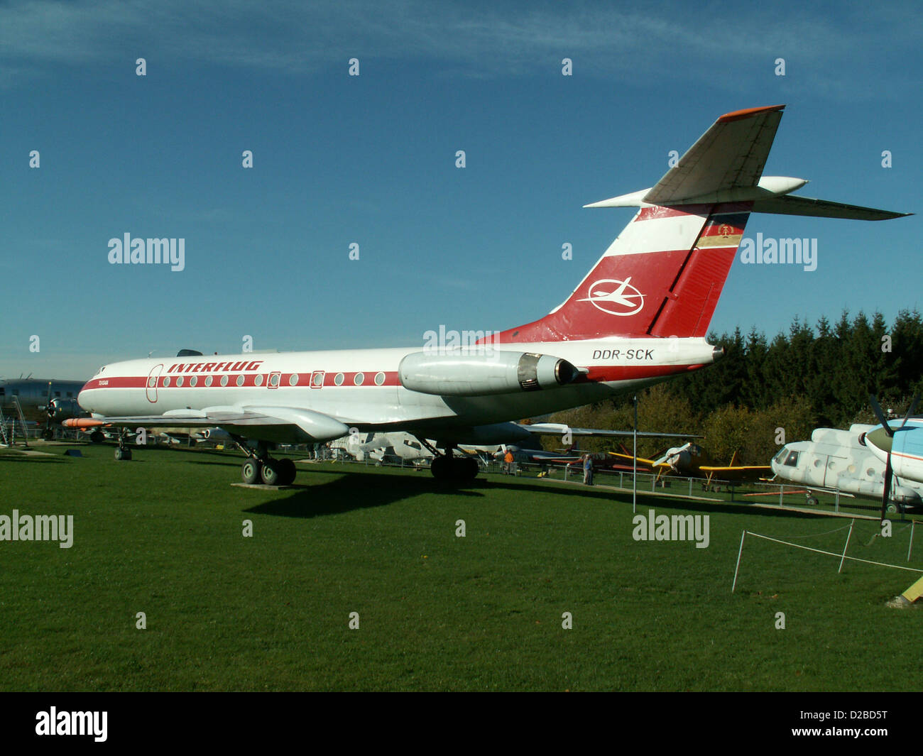 Interflug Tu-134A DDR-SCK at museum Hermeskeil, Germany Stock Photo