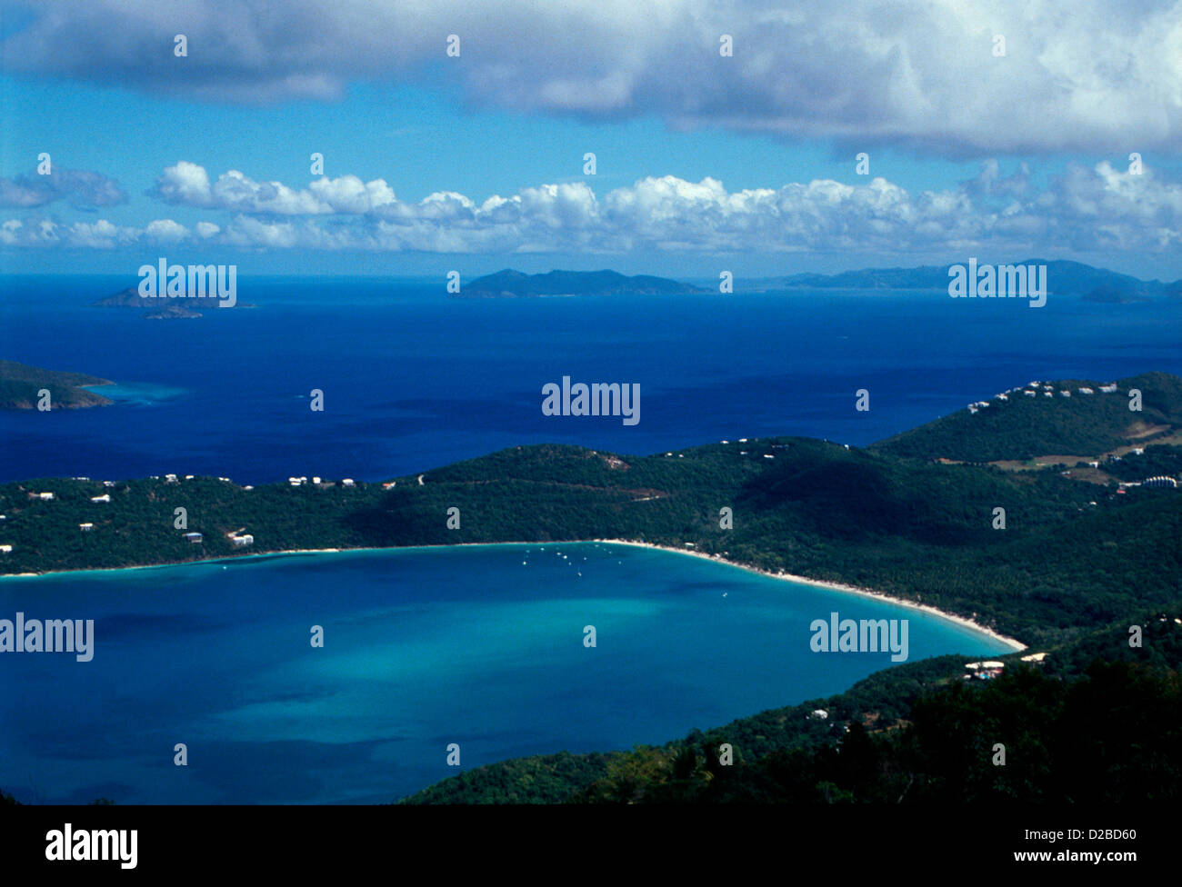 U.S. Virgin Islands, St. Thomas. Aerial Of Trunk Bay Stock Photo Alamy