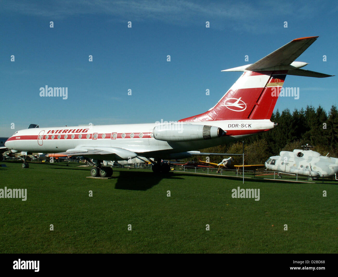 Interflug Tu-134A DDR-SCK at museum Hermeskeil, Germany Stock Photo