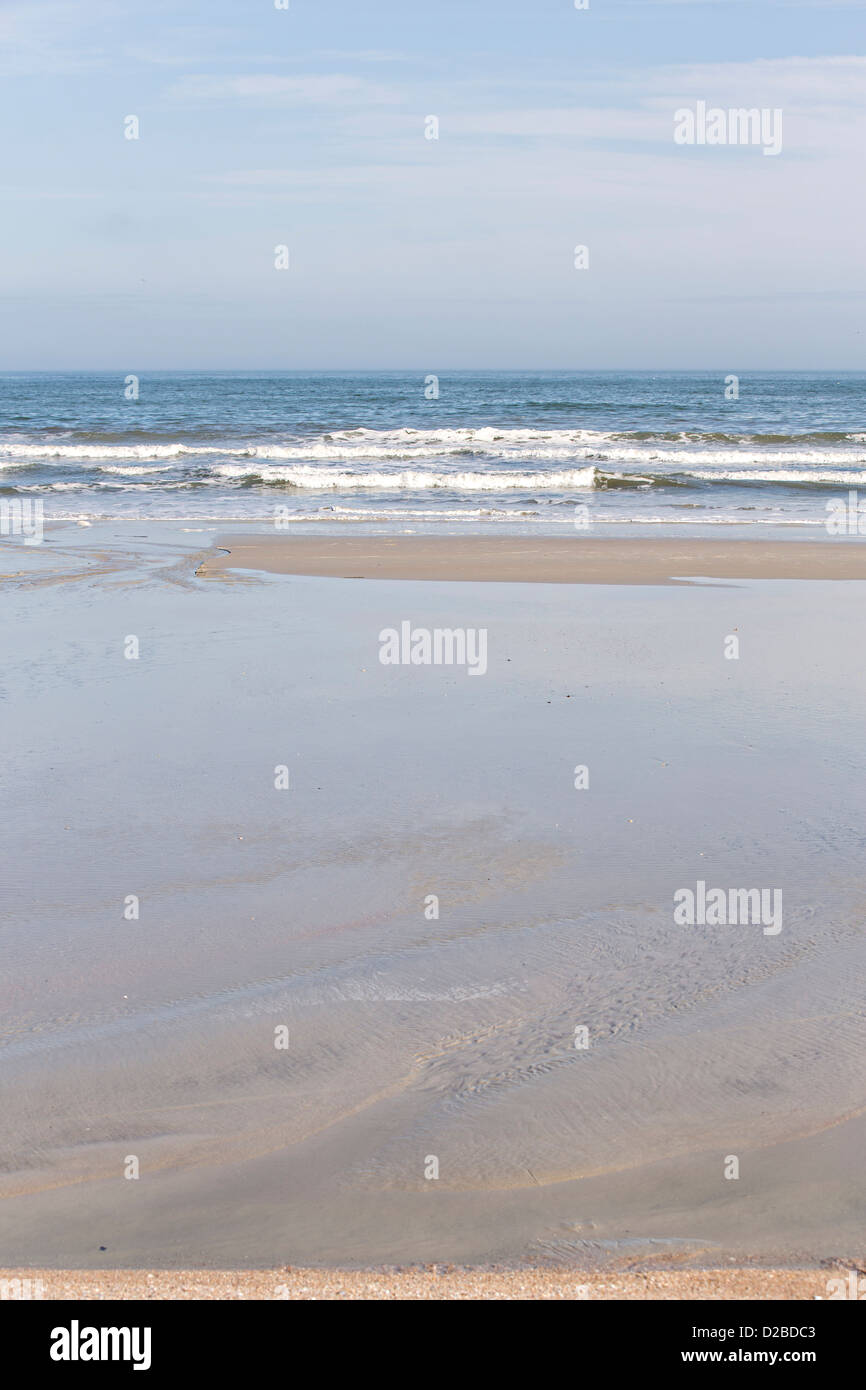 Empty beach on Amelia Island Florida Stock Photo