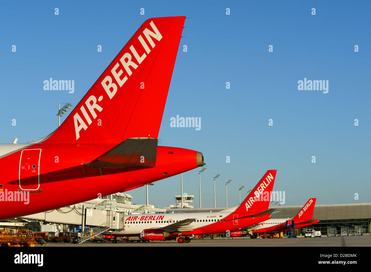 Air Berlin, Line up, Aircraft, Airplane Stock Photo