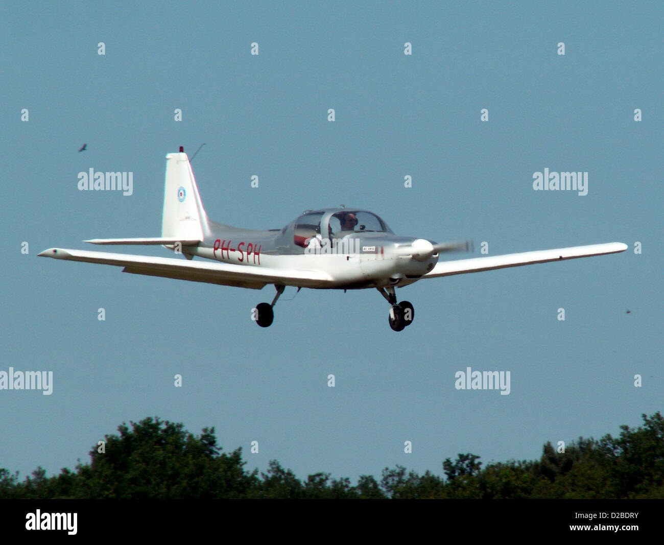 PH-SPH Grob G-115 landing at Seppe Stock Photo