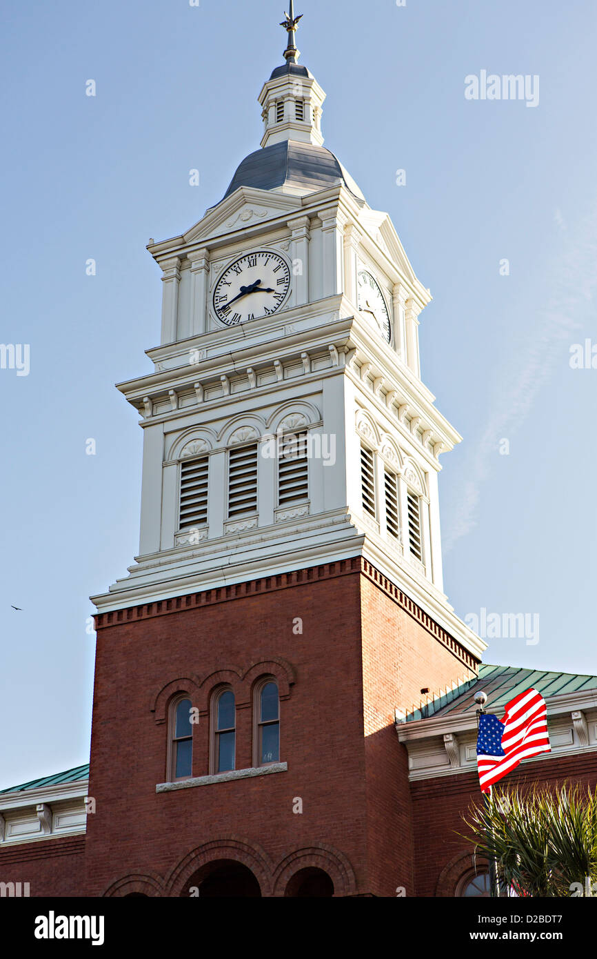 Old courthouse in the historic district of Fernandina Beach, Florida Stock Photo