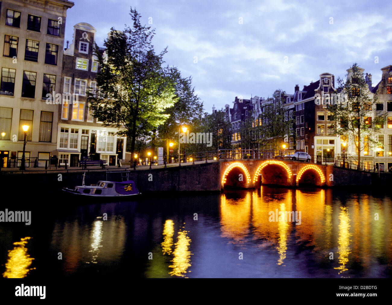 Netherlands, Holland, Amsterdam. Canal Stock Photo