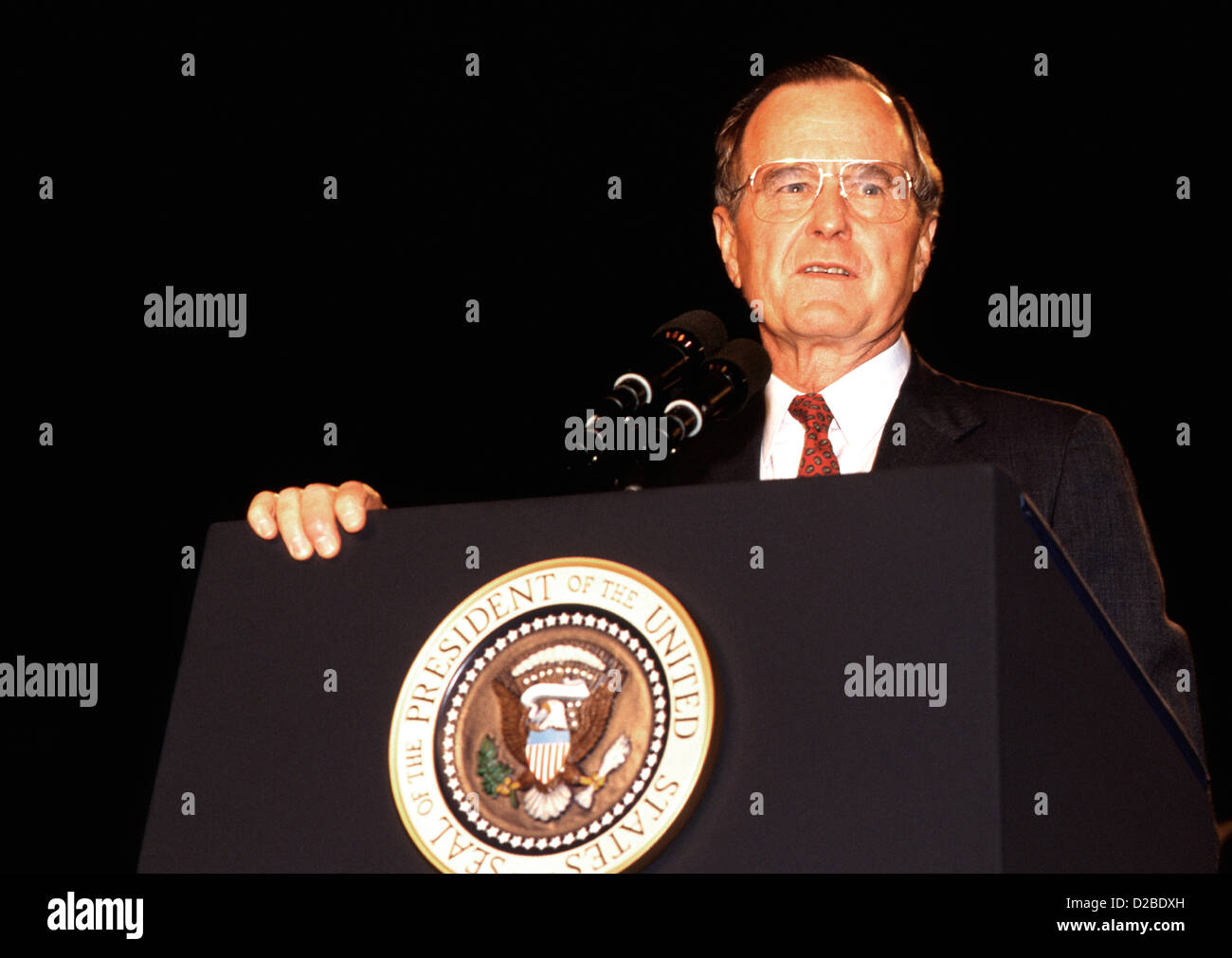 Former U.S. President George Bush, Sr. Stock Photo