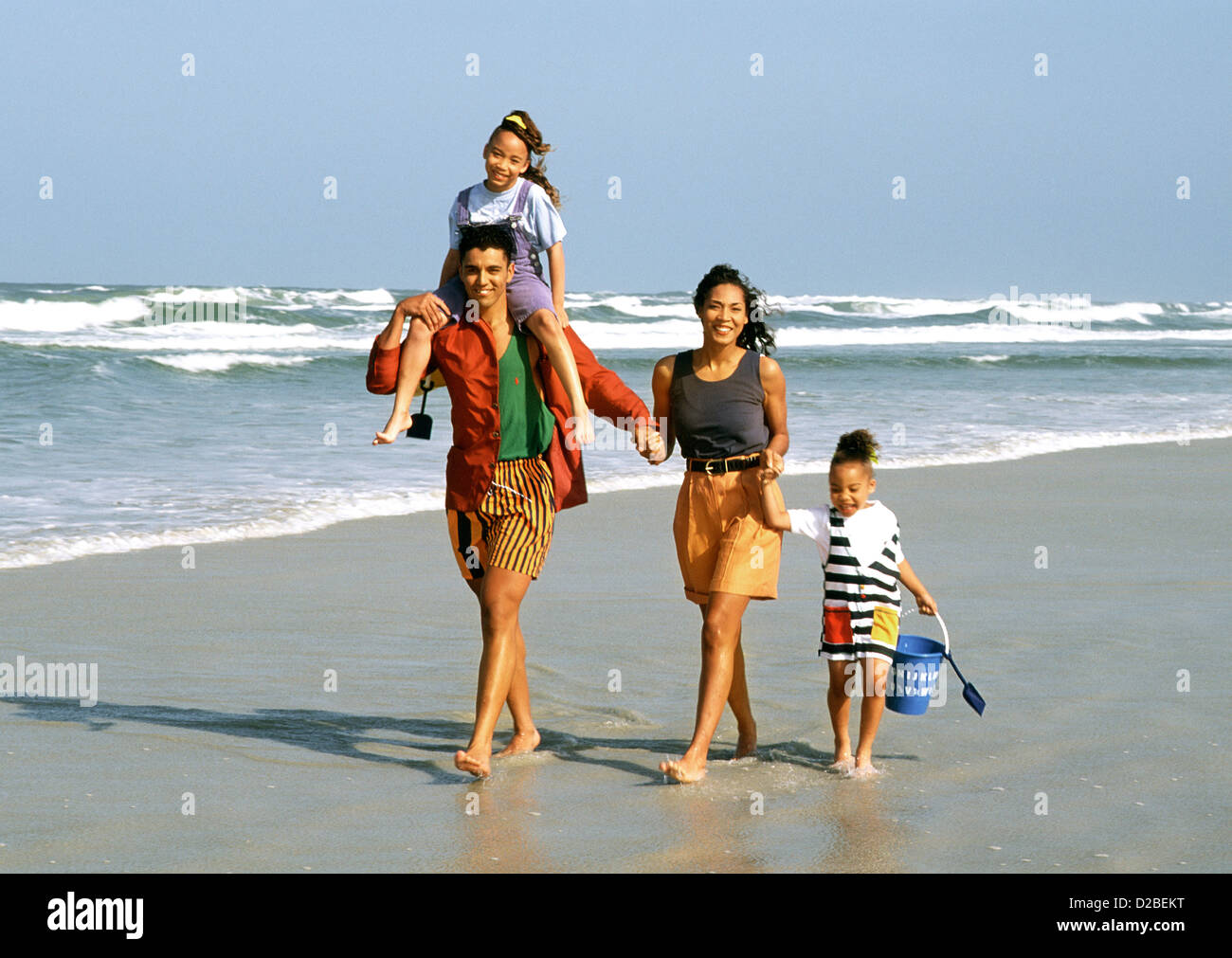 Family At The Beach Stock Photo