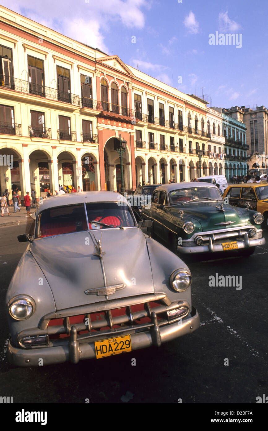 Cuba, Havana. Vintage Cars. Stock Photo