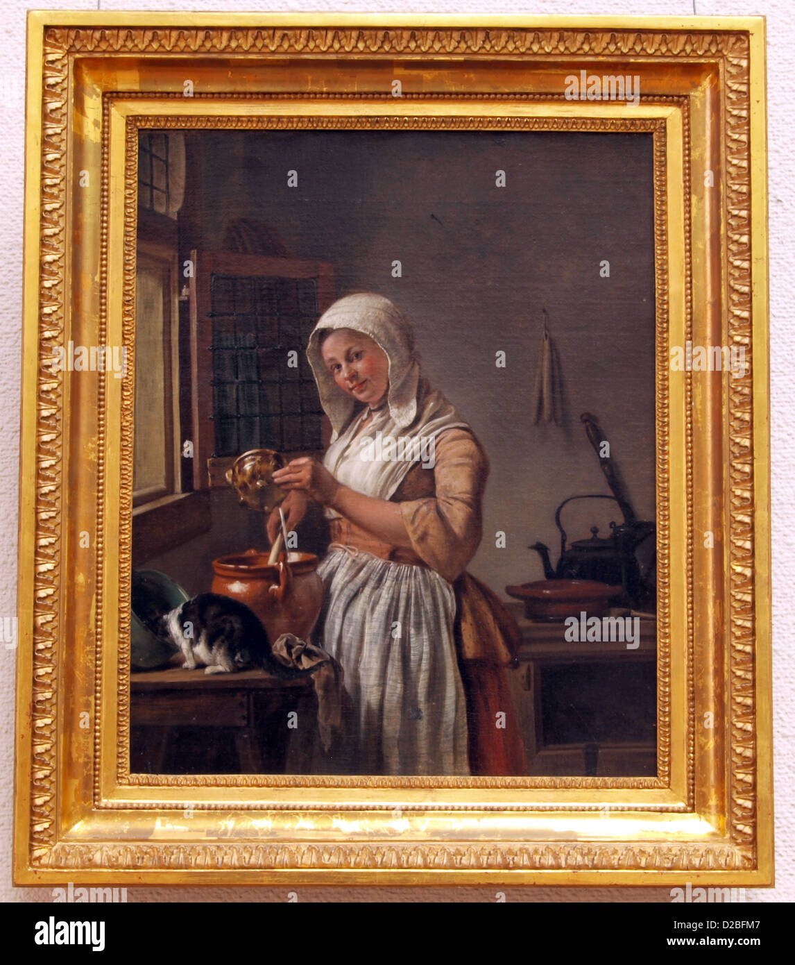 Wybrand Hendriks (1744-1831), Milkmaid, 1800, Oil on canvas Stock Photo