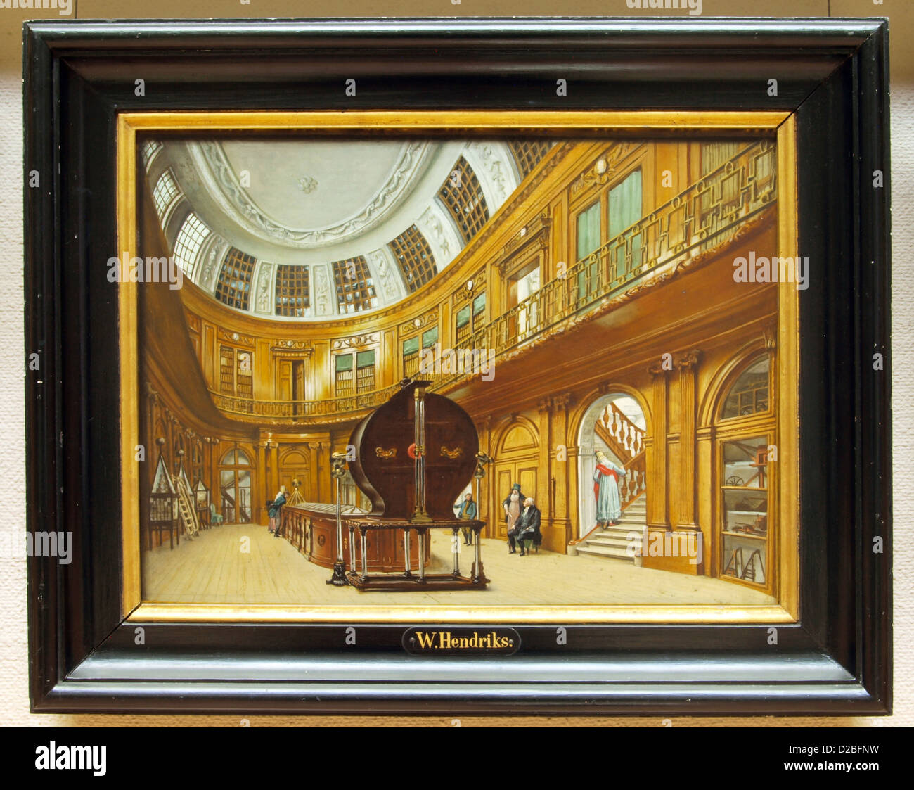 Wybrand Hendriks (1744-1831), Interior of the Oval Room in Teyler Museum, Oil on panel Stock Photo