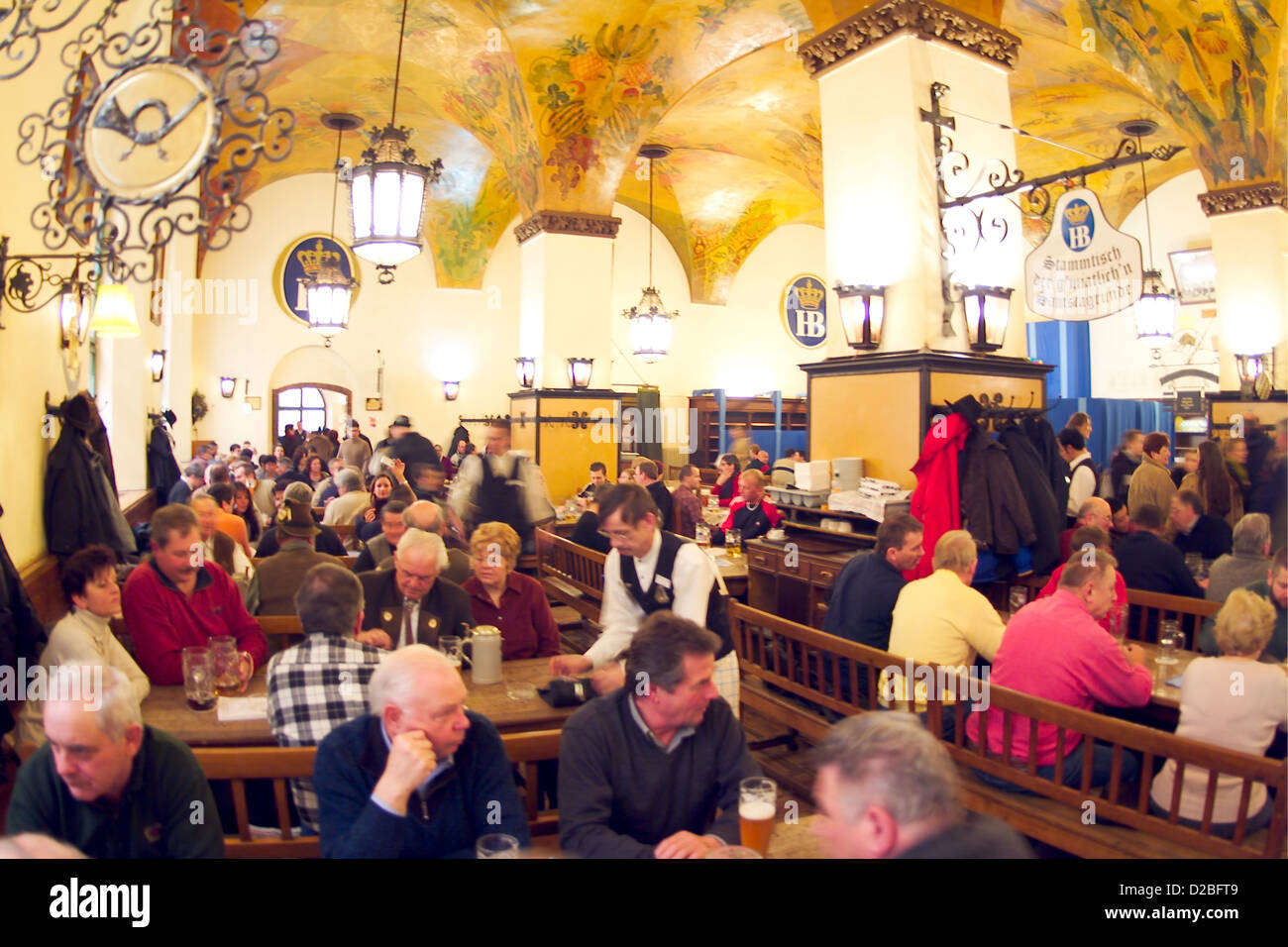 Germany, Munich. Hofbrashaus Bar. Stock Photo