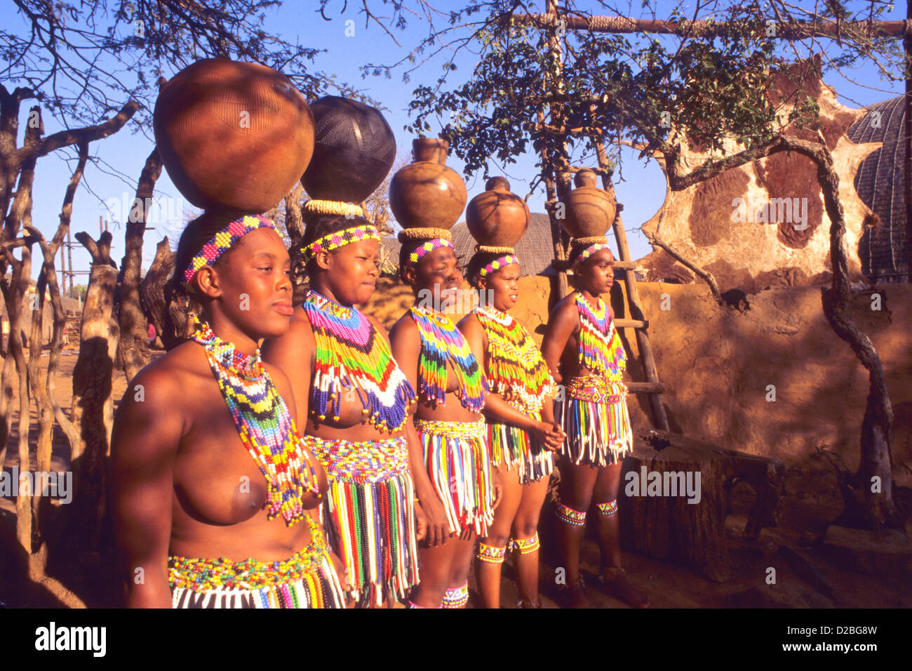 Stock Photo of Colorful Women in Native Zulu Tribe at 
