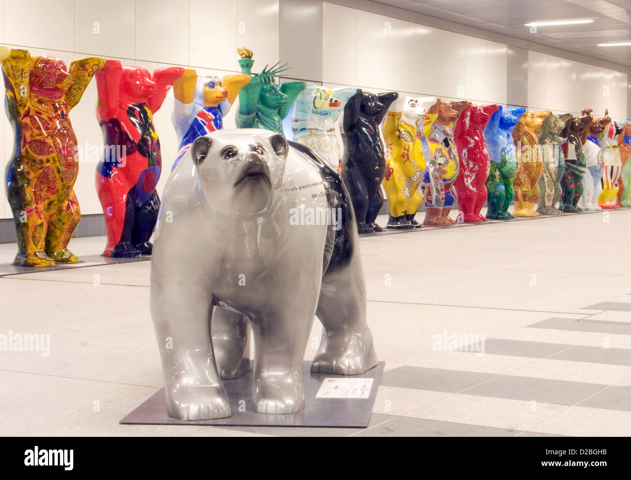 Berlin, Germany, Buddy Bears exhibition in the lobby of the Berlin Hauptbahnhof Stock Photo Alamy