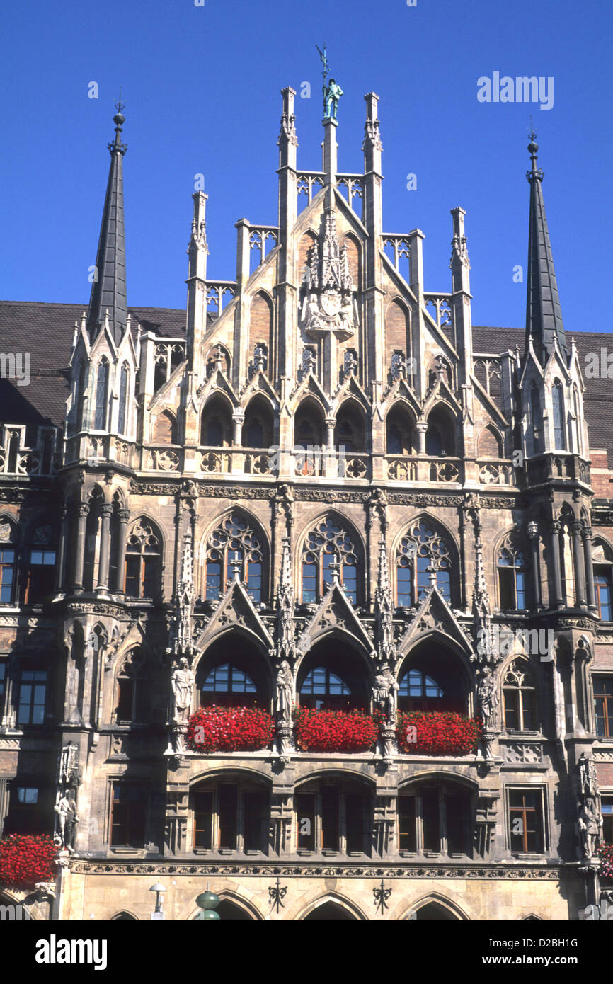 Germany, Munich, Marienplatz. City Hall Stock Photo