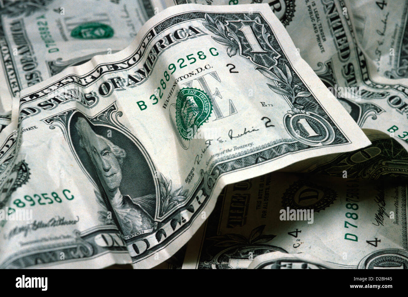 U.S. Dollar Bills Stock Photo