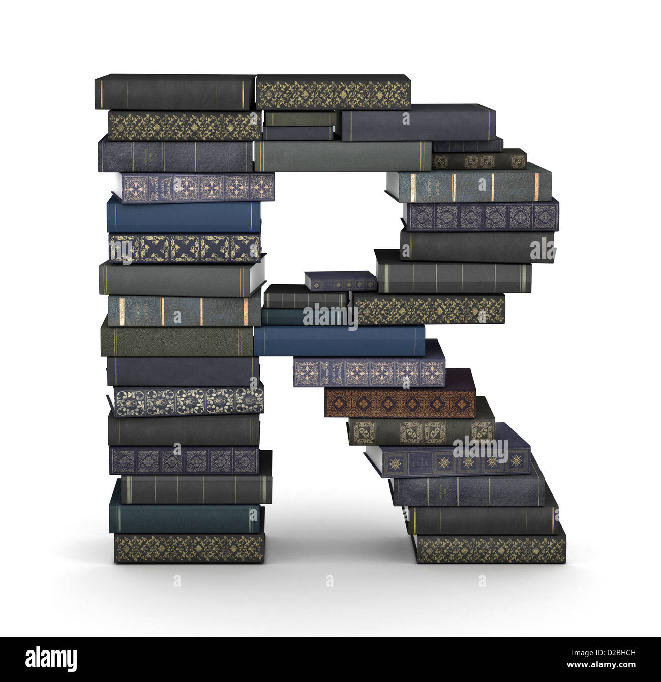 Letter r in bookshelf hi-res stock photography and images - Alamy