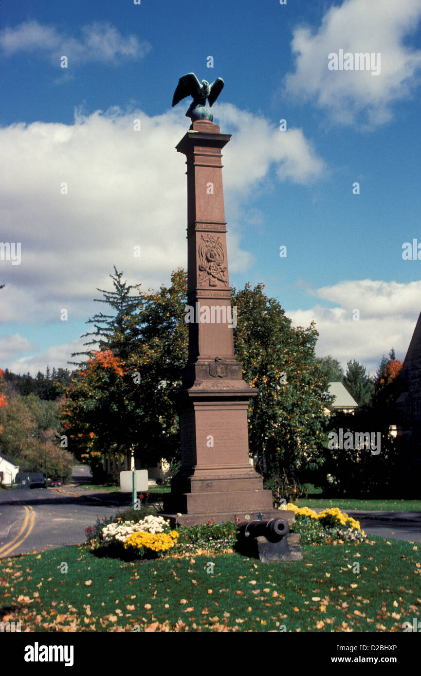 Massachusetts, Stockbridge.War Memorial To The Great War Of Rebellion, 1866 Stock Photo