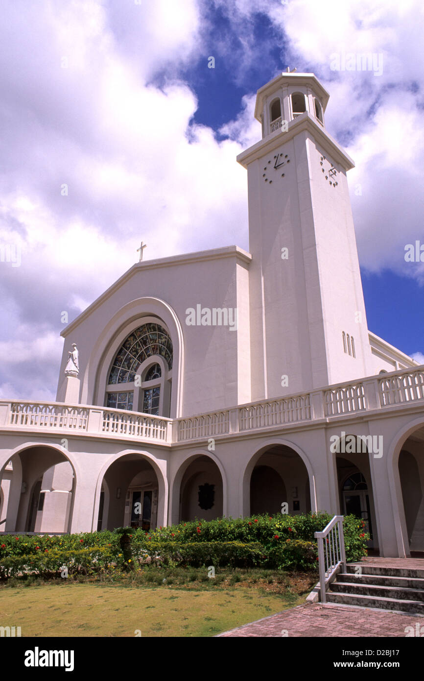 Guam. Hagatna City, Cathedral Of Dulce Maria Stock Photo