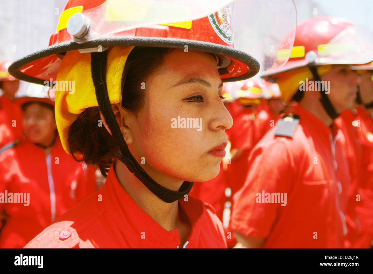 Female Firefighter Stock Photo