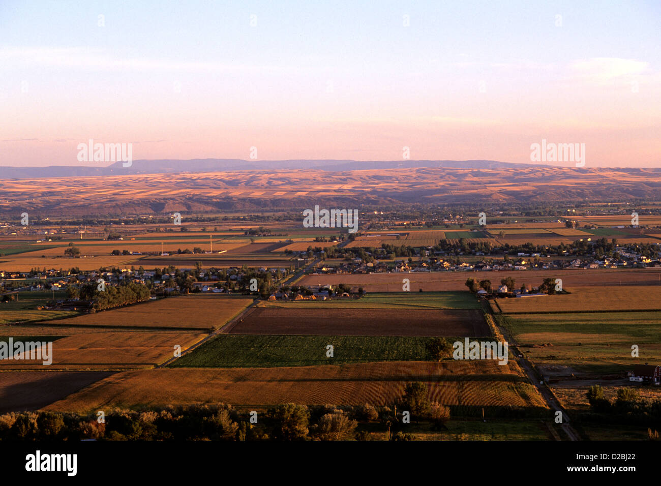 Montana, Billings, Sunset At The Rim Stock Photo