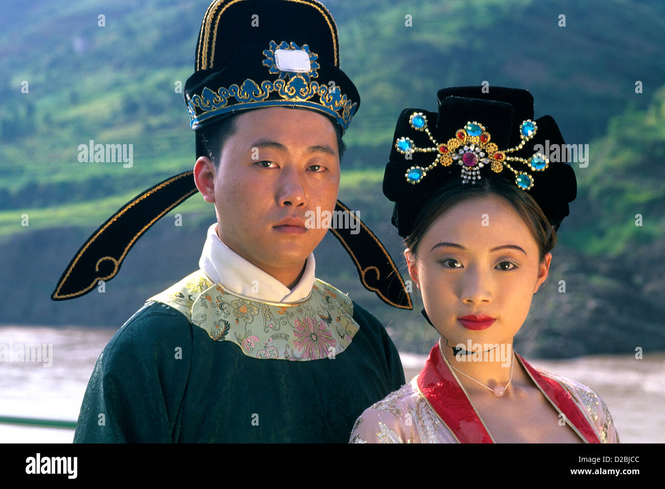 China, Couple In Tang Dynasty Traditional Dress Stock Photo