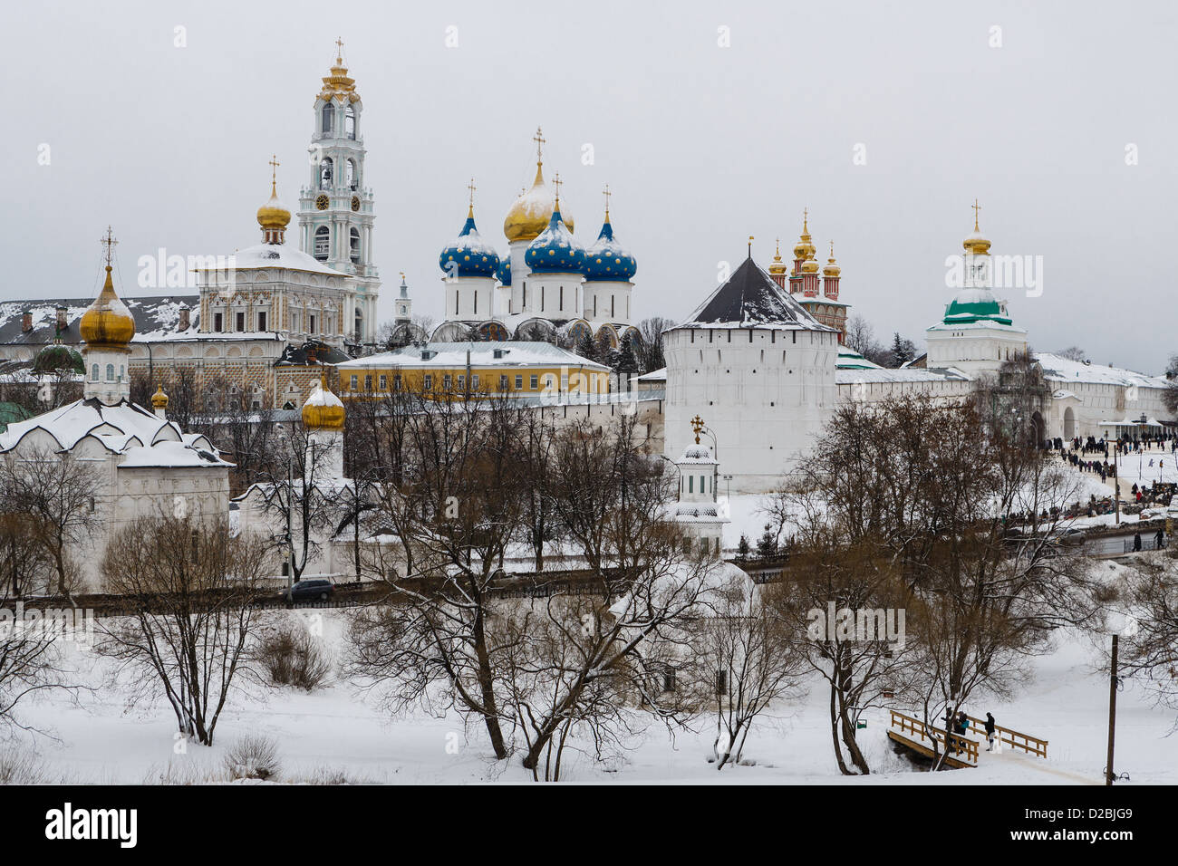 Winter view of Trinity Lavra of St. Sergius in Sergiev Posad Stock Photo