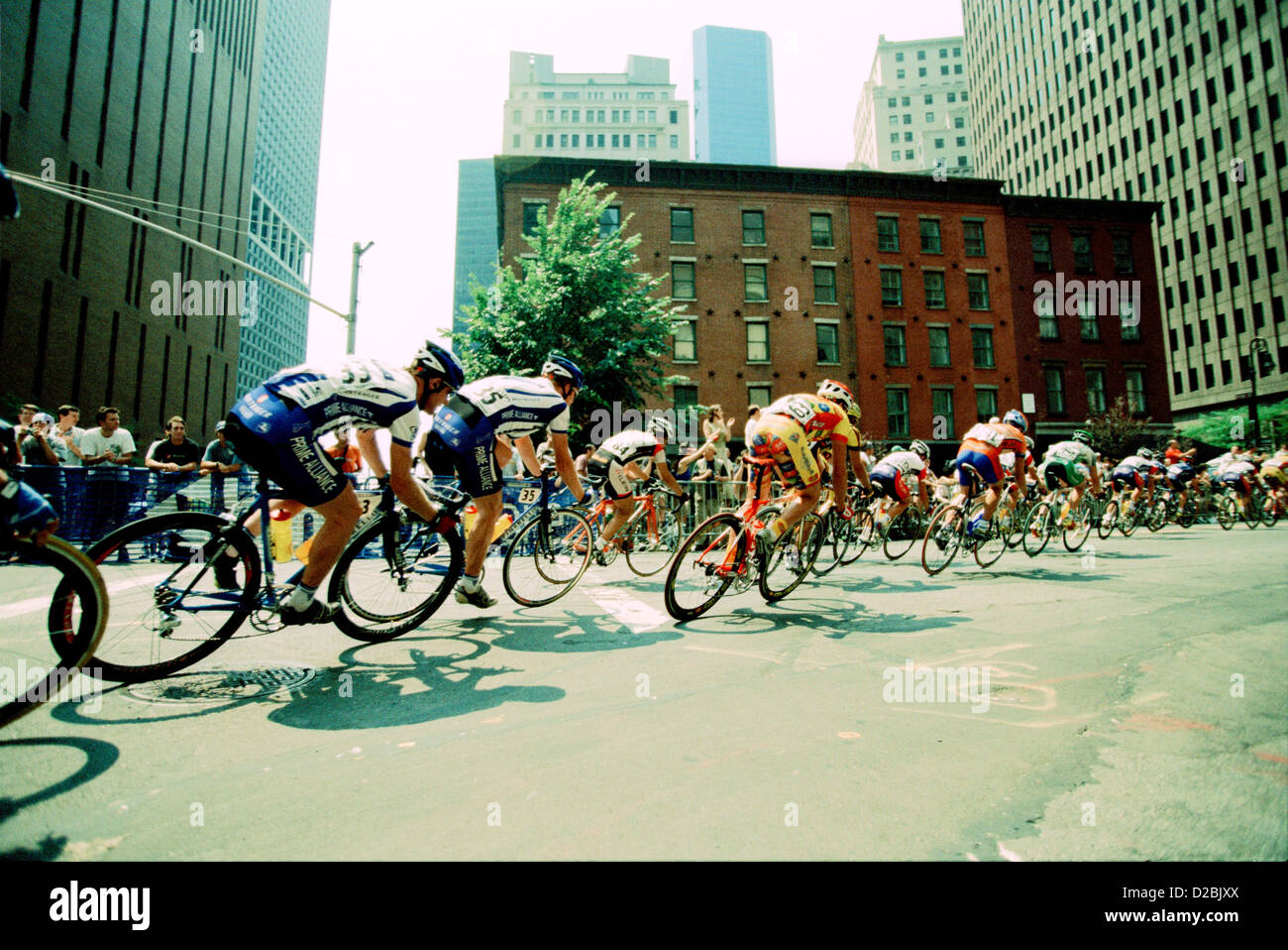 New York City Cycling Championship. Bicycle Race. Stock Photo