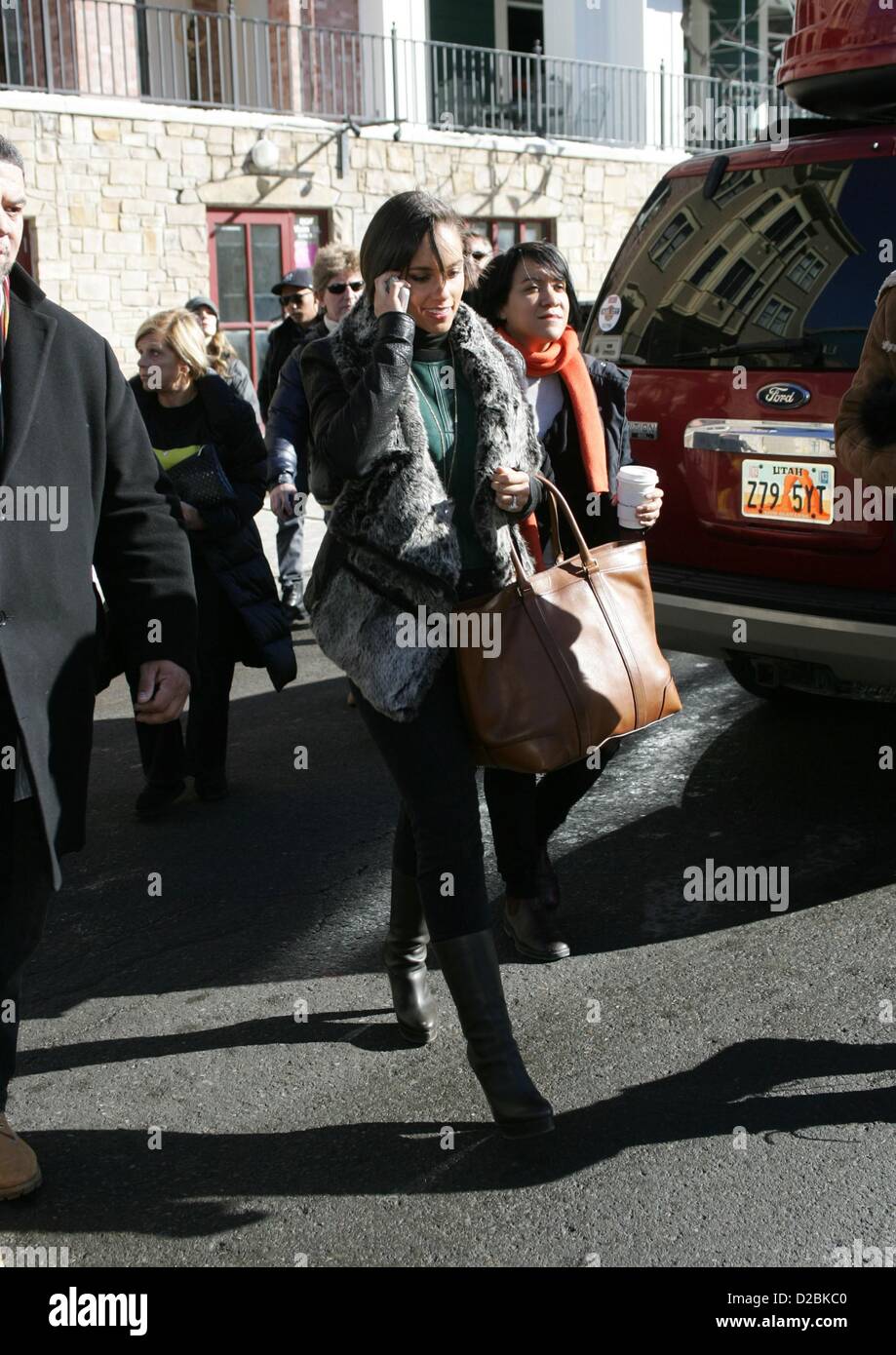 Alicia Keys out and about for Celebrity Candids at Sundance Film