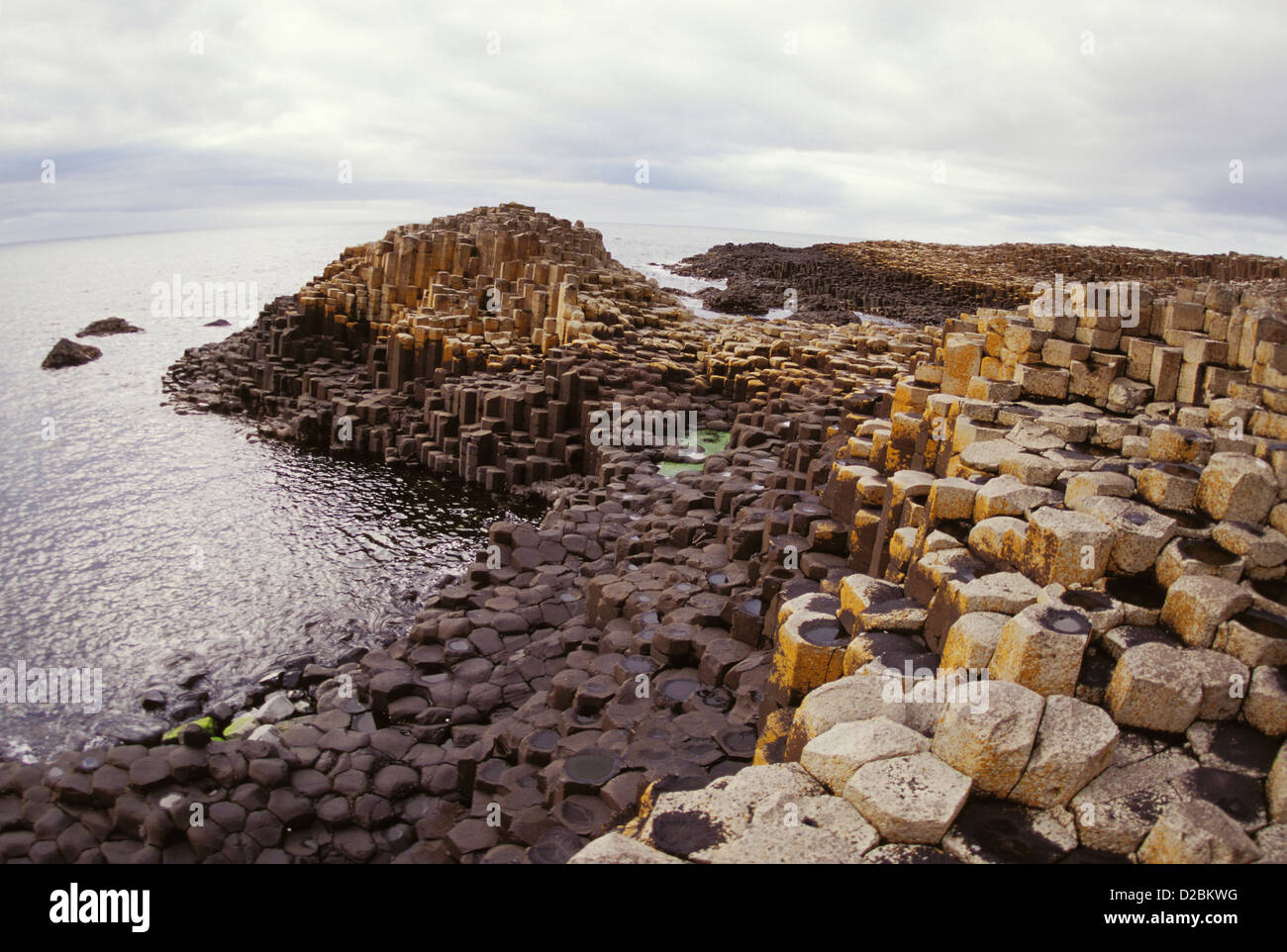 Northern Ireland, County Antrim, Giant’S Causeway. “The Wishing Chair” Stock Photo
