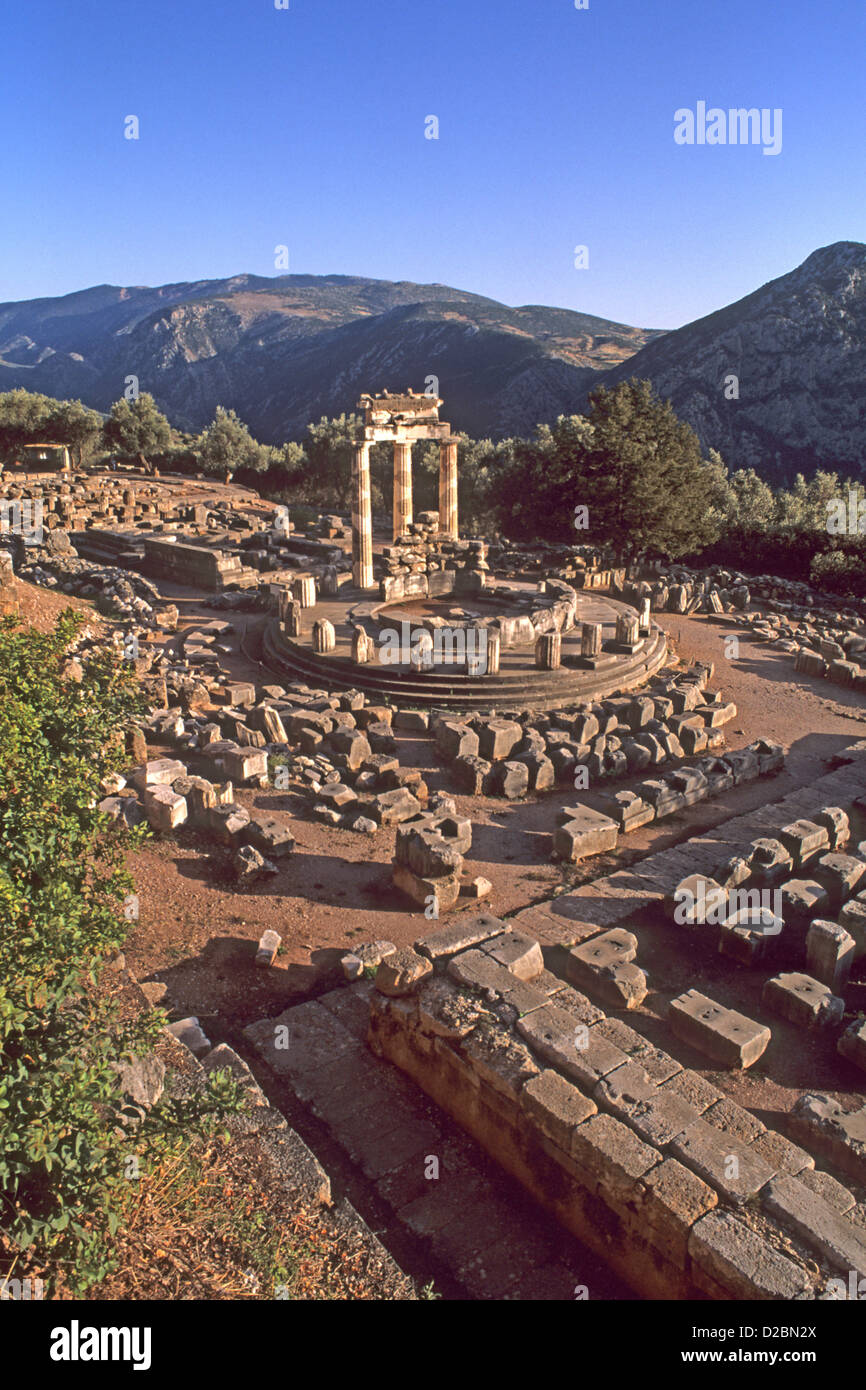 Greece, Temple Of Apollo, Delphi Stock Photo