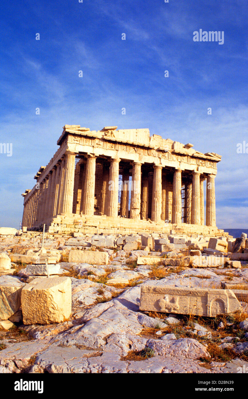 Greece, Athens, Parthenon On The Acropolis Stock Photo