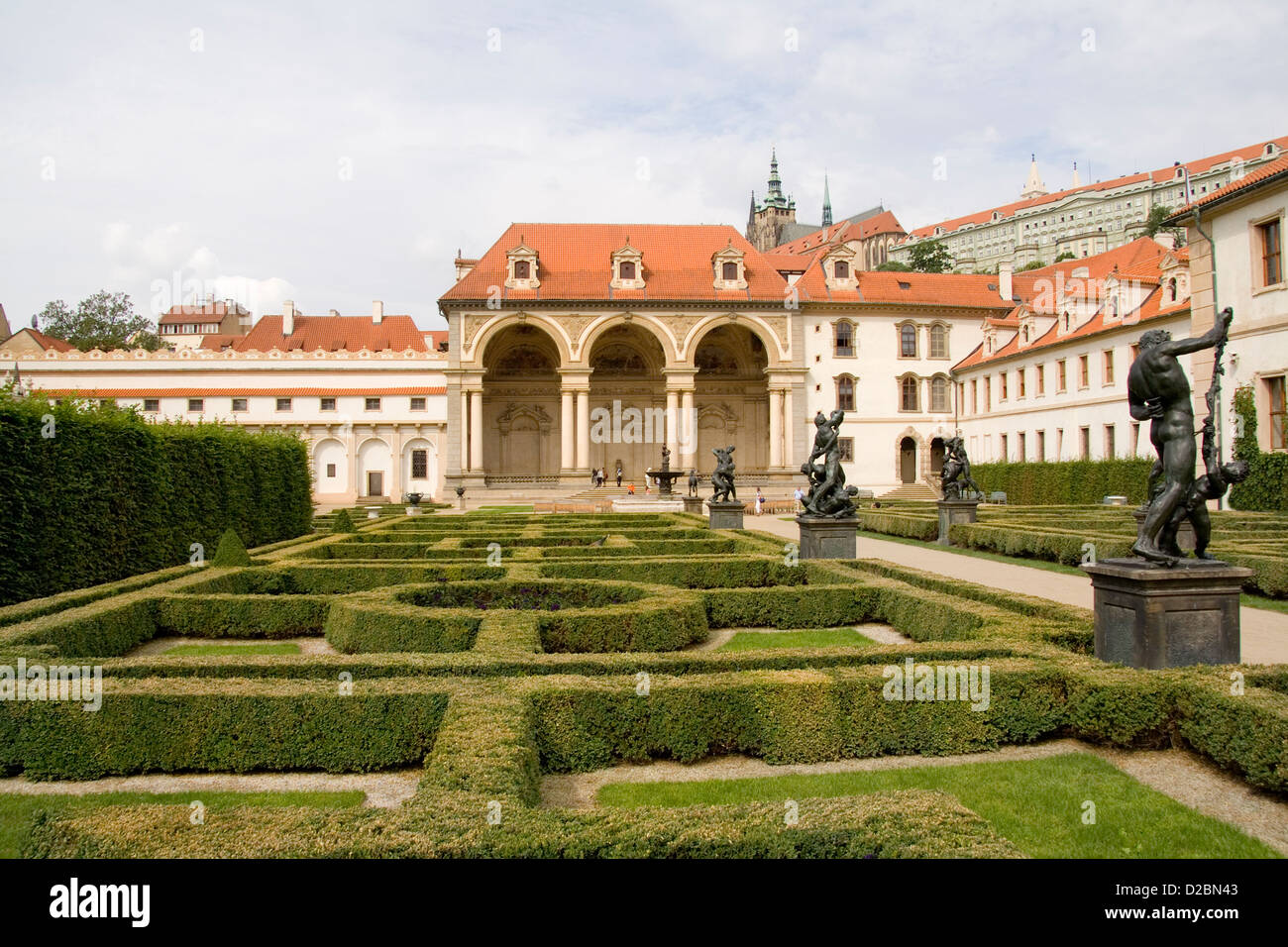 Gardens In The Wallenstein Gardens In The Old Town District Of City Of Prague In Czech Republic Stock Photo