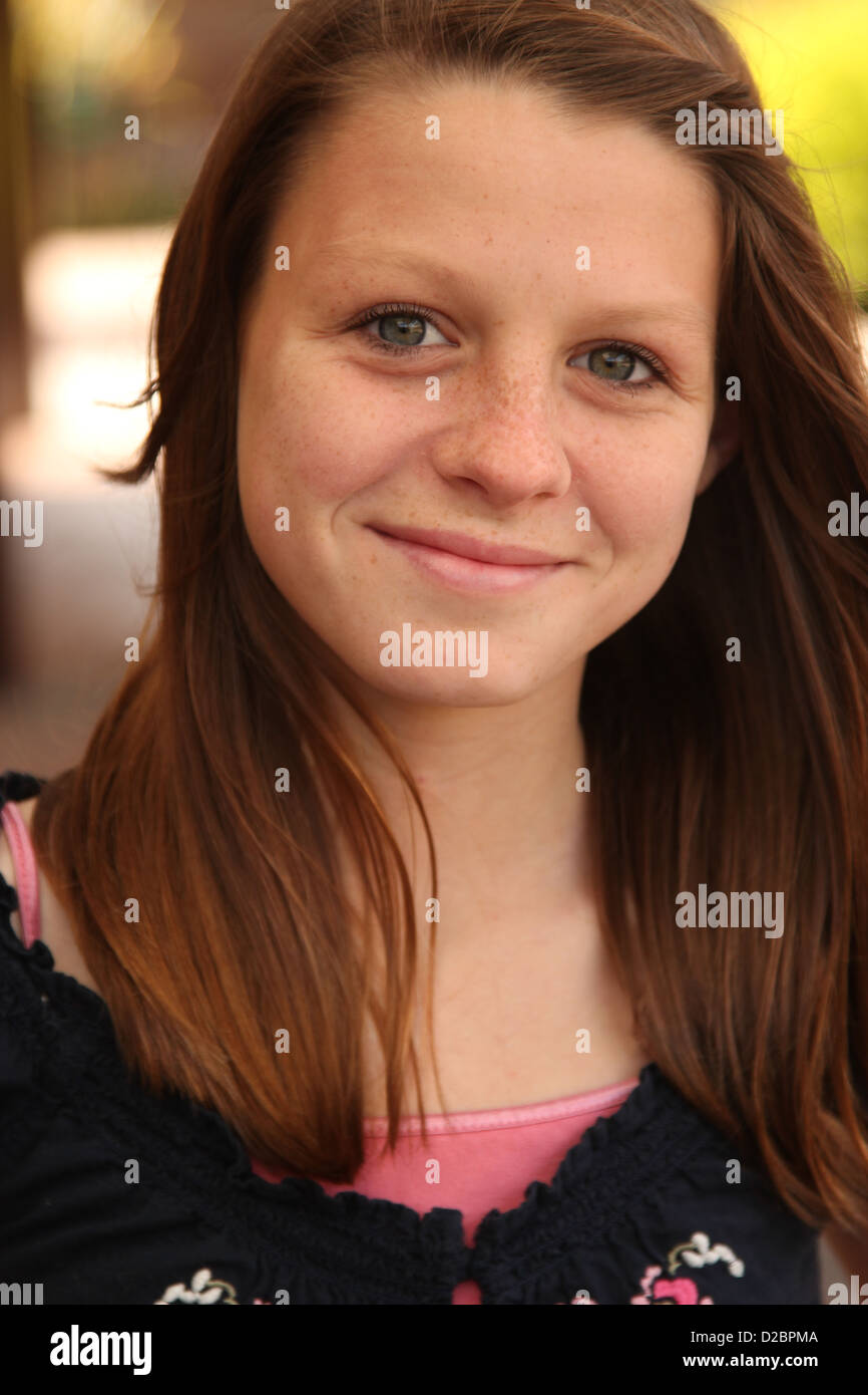 Freckle face Stock Photo
