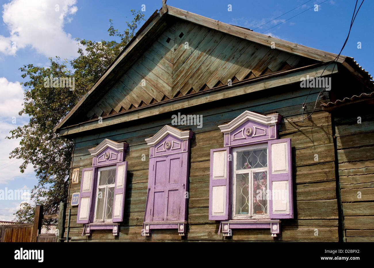 Old Wooden Houses. Irkutsk, Siberia, Russia Stock Photo Alamy