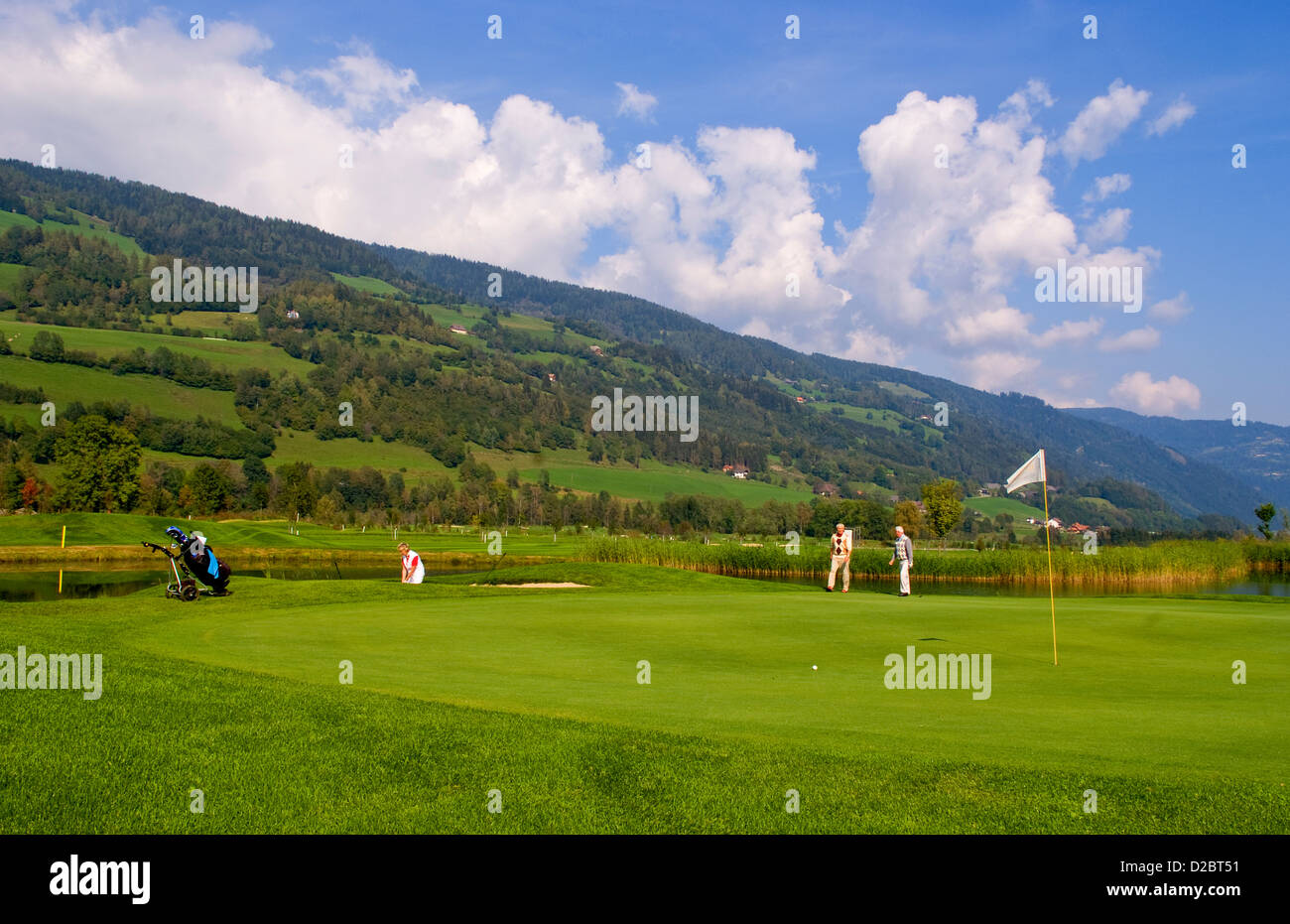 Golf Club Murau Kreischberg, Austria, With Alps Stock Photo