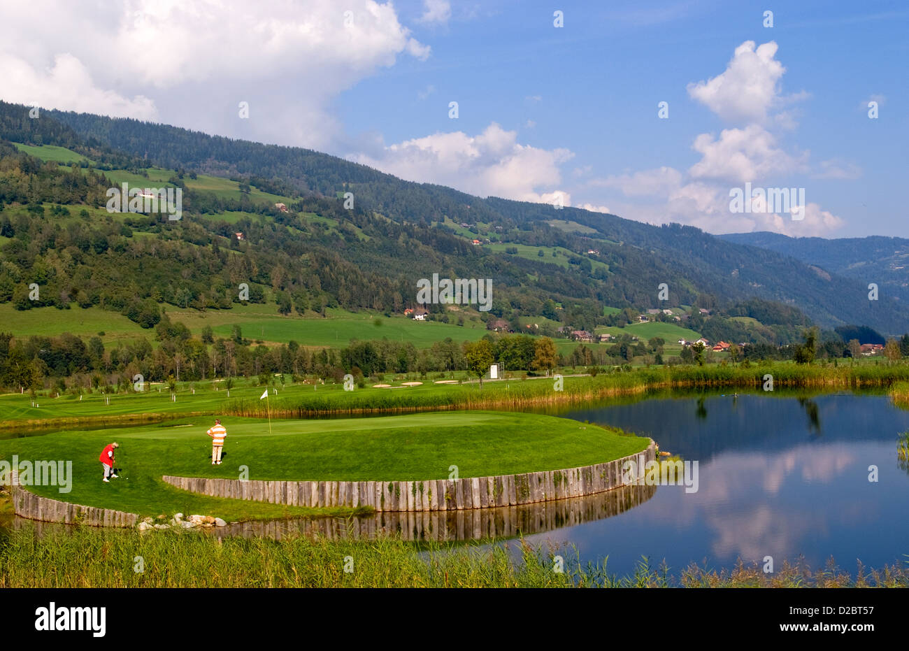 Golf Club Murau Kreischberg, Austria, With Alps Stock Photo