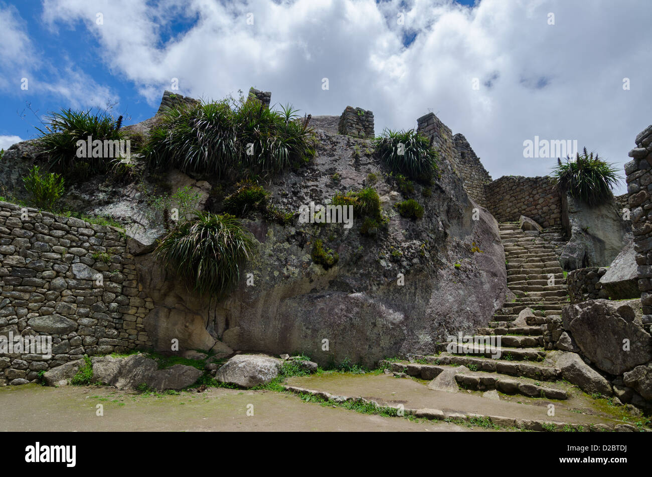 Machu Picchu - UNESCO World Heritage Site - Aguas Calientes, Cuzco, Peru Stock Photo