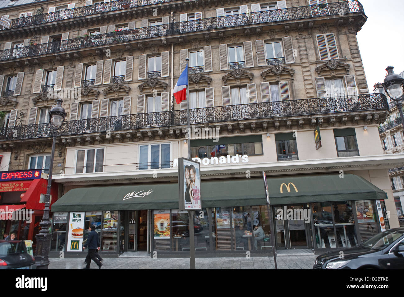 McDonalds opposite Gare Du Nord in Paris France Stock Photo