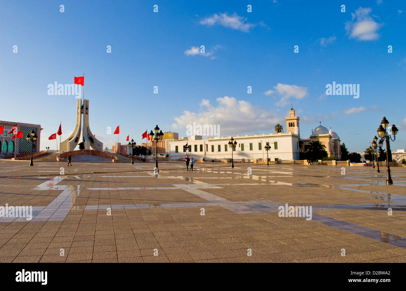 Square Called November 7, 1987 Square In Tunis, Tunisia Stock Photo