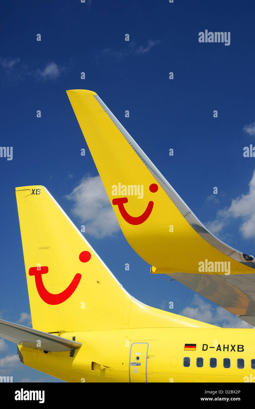 Tui Fly, Boeing B 737-800, wing, winglet, Logo, Airlines, Aircraft, Stock Photo