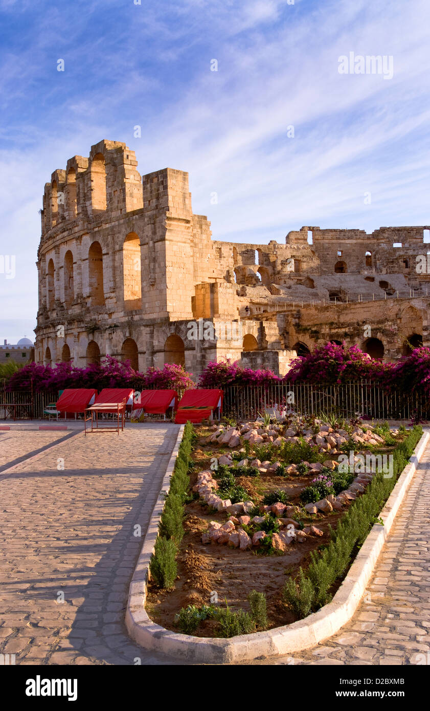 El Jem Roman Amphitheater, El Jem, Tunisia Stock Photo