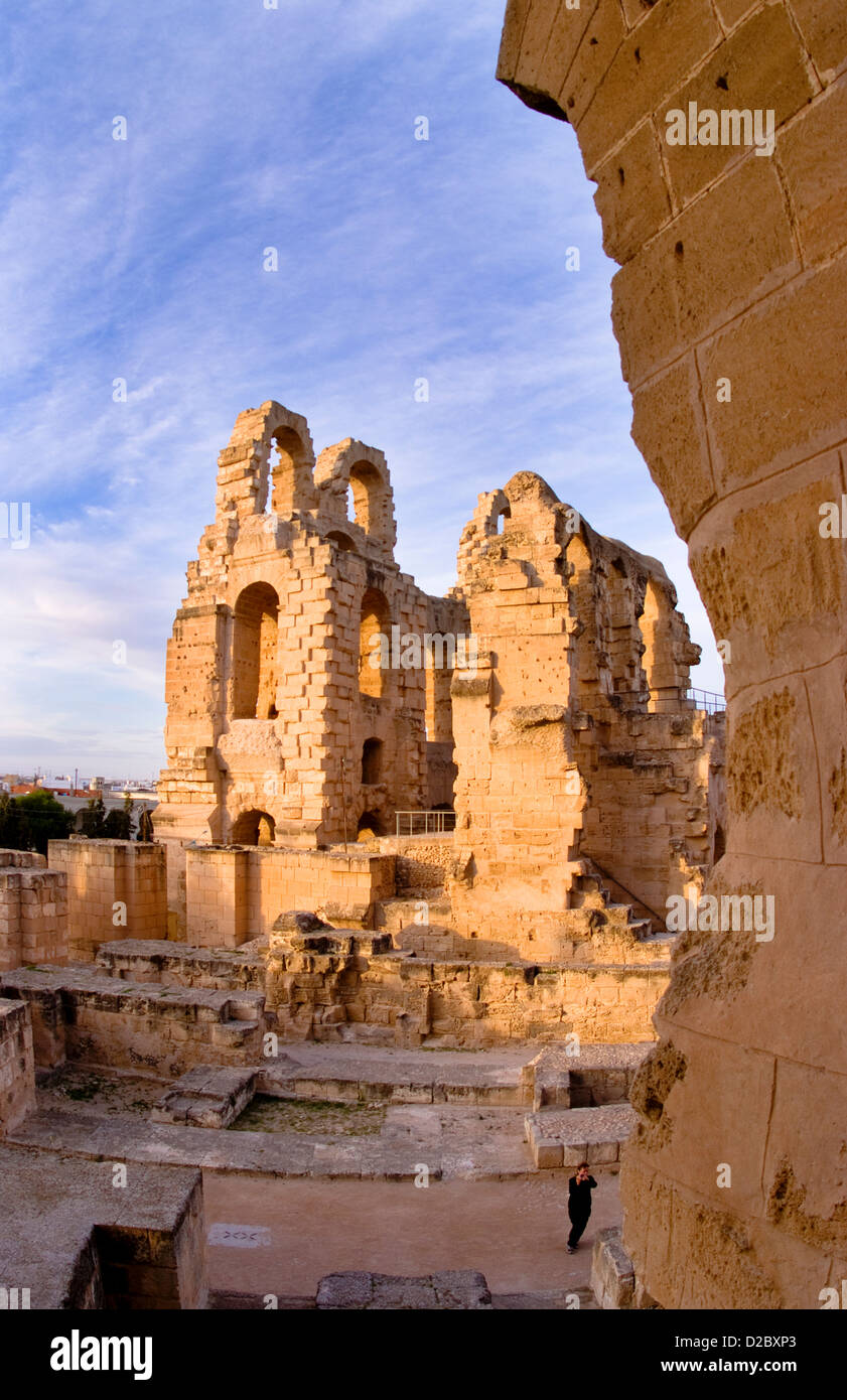 El Jem Roman Amphitheater, El Jem, Tunisia Stock Photo
