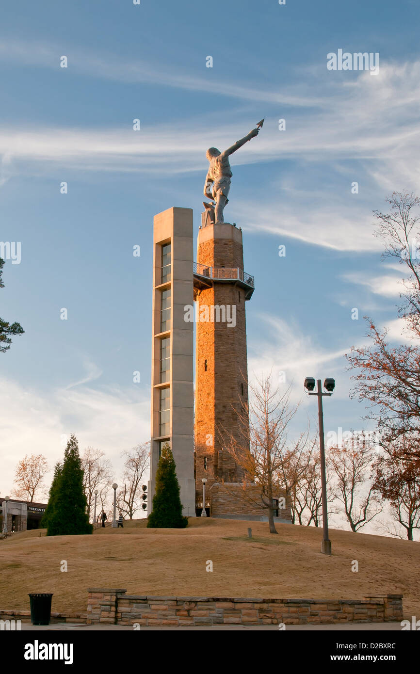 The worlds largest cast iron statue Vulcan statue on Red Mountain