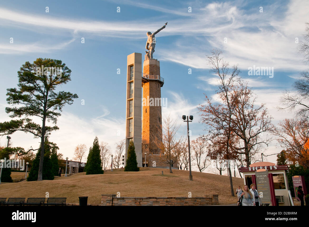 The worlds largest cast iron statue Vulcan statue on Red Mountain Stock