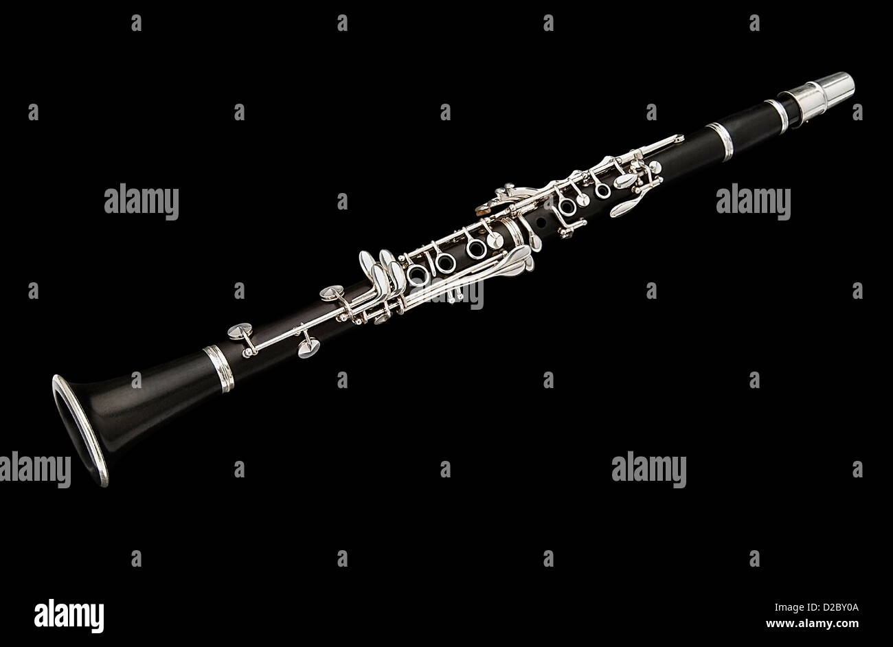 woodwind instrument on a black background Stock Photo Alamy