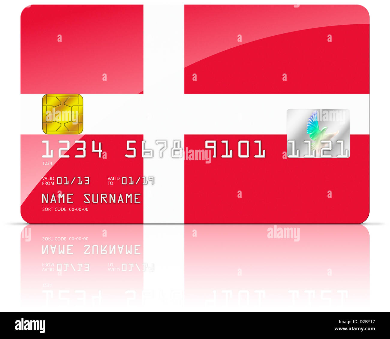 Denmark credit card. Clipping included Photo -