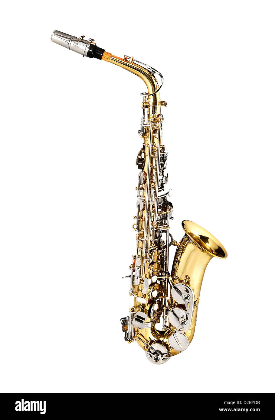 Tenor Sax, wind instrument. On a white background Stock Photo - Alamy